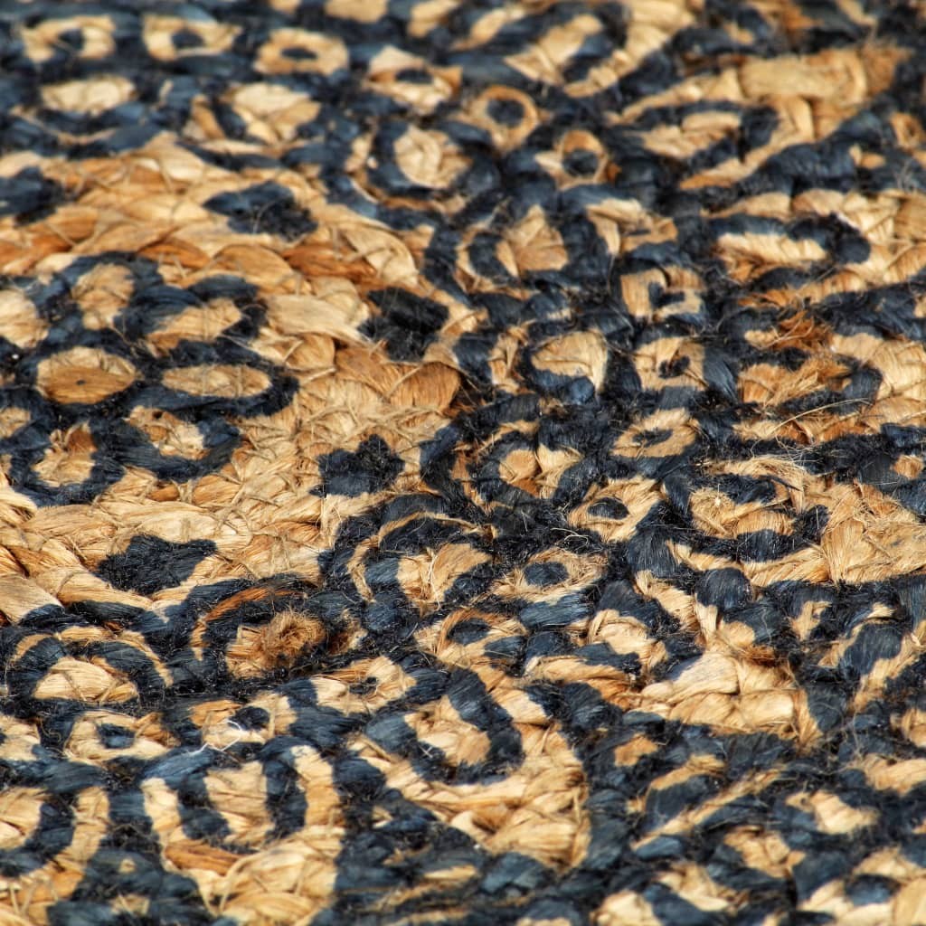 Placemats 4 pcs Dark Blue 38 cm Round Jute